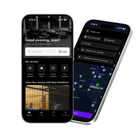 Opal Chauffeurs mobile app